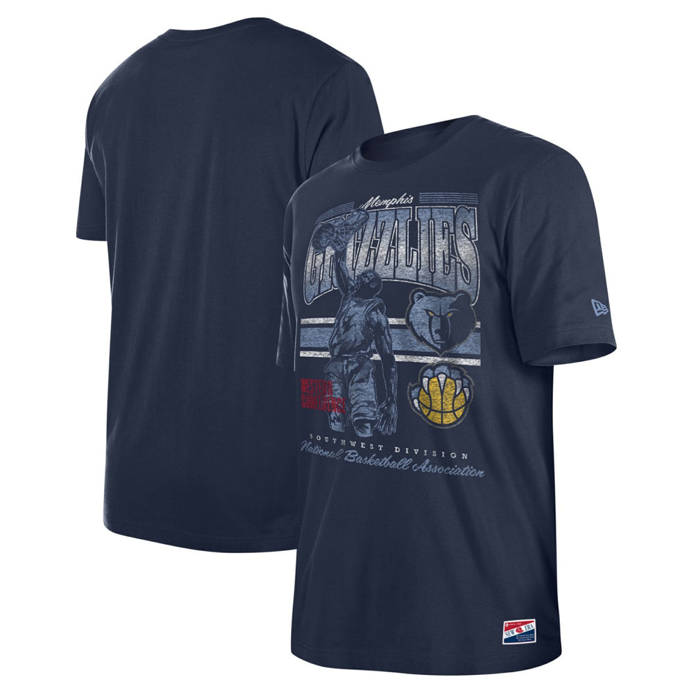 New Era - Memphis Grizzlies Enzyme Wash Oversized T-Shirt - Navy