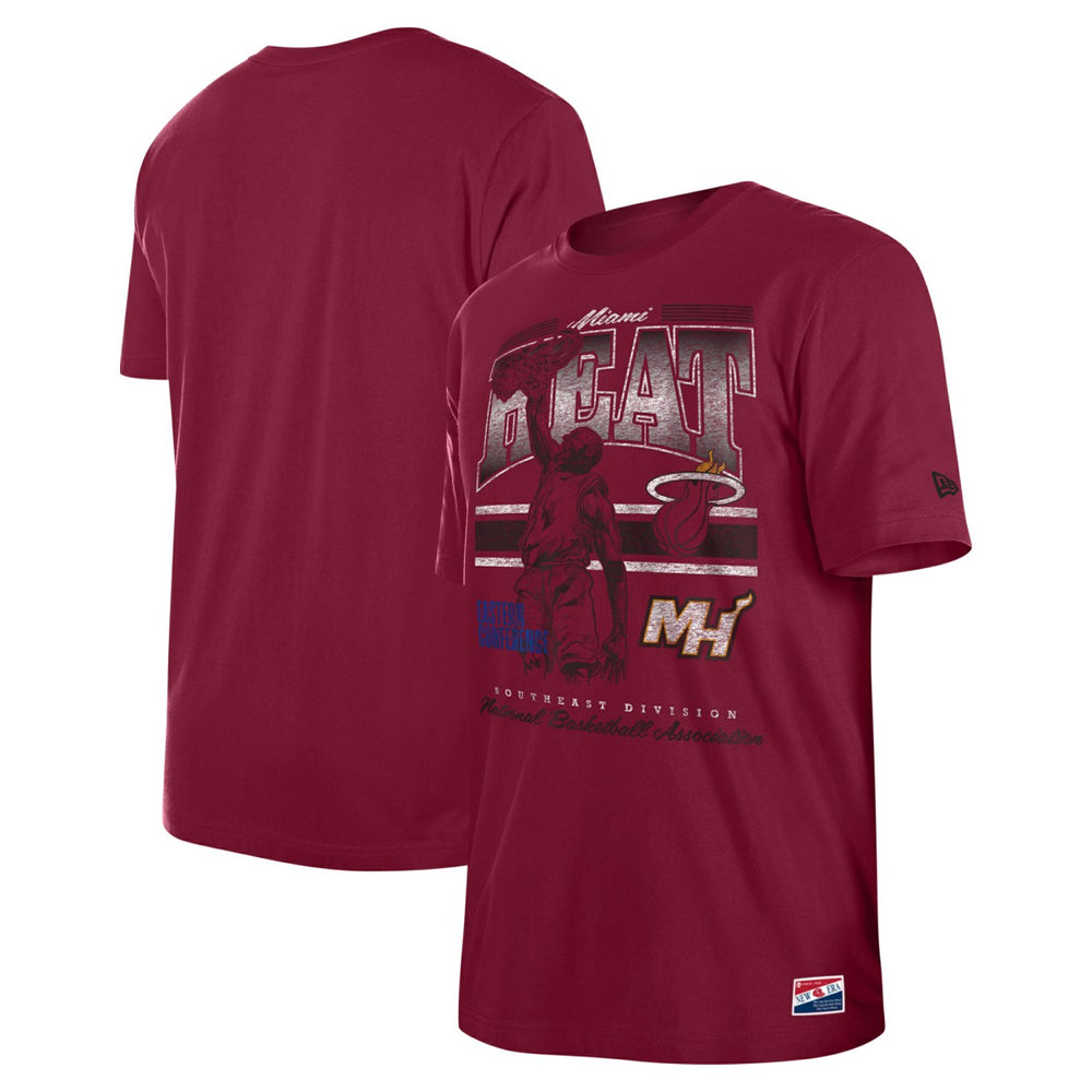 New Era - Miami Heat Enzyme Wash Oversized T-Shirt - Red