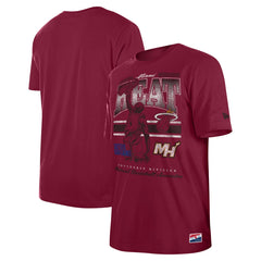 New Era - Miami Heat Enzyme Wash Oversized T-Shirt - Red