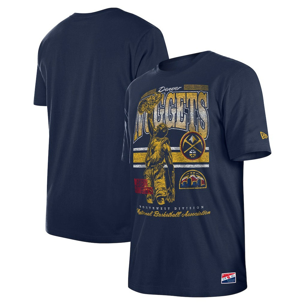 New Era - Denver Nuggets Enzyme Wash Oversized T-Shirt - Navy
