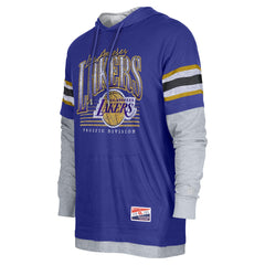 New Era - Los Angeles Lakers Layered Long Sleeve Hoodie T-Shirt - Purple