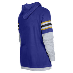 New Era - Los Angeles Lakers Layered Long Sleeve Hoodie T-Shirt - Purple