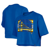 New Era - Golden State Warriors Women's Oversized Boxy Crop T-Shirt - Royal