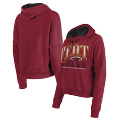 New Era - Miami Heat Women's Boxy Pullover Hoodie - Red