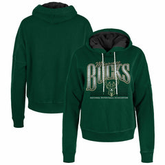 New Era - Milwaukee Bucks Women's Boxy Pullover Hoodie - Hunter Green