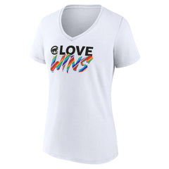 Chicago Cubs Women's Love Wins V-Neck T-Shirt discount