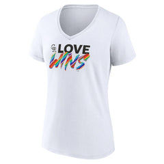 Colorado Rockies Women's Love Wins V-Neck T-Shirt for sale