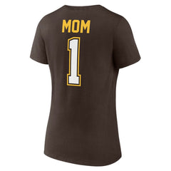 San Diego Padres Women's Mother's Day #1 Mom V-Neck T-Shirt Lifestyle