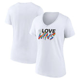 Washington Nationals Women's Love Wins V-Neck T-Shirt Clearance