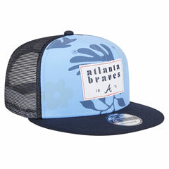 Atlanta Braves New Era Bikini Bottom Trucker 9FIFTY Snapback Hat Lifestyle