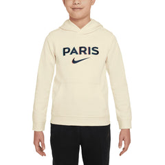 Nike Paris Saint-Germain Youth Club Pullover Hoodie - Cream