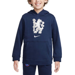 Nike Chelsea Youth Club Pullover Hoodie - Navy