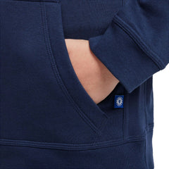 Nike Chelsea Youth Club Pullover Hoodie - Navy