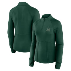 Green Bay Packers Women's Elements Raglan Quarter-Zip Jacket Green - Fanatics
