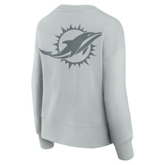 Miami Dolphins Women's Elements Pullover Sweatshirt Gray - Fanatics