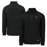 Baltimore Orioles Cutter & Buck Cooperstown Collection Roam Eco Recycled Quarter-Zip Pullover On Sale