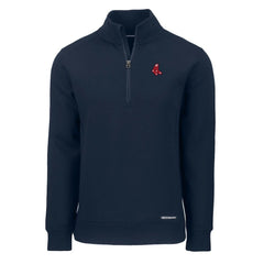 Boston Red Sox Cutter & Buck Cooperstown Collection Roam Eco Recycled Quarter-Zip Pullover Sale