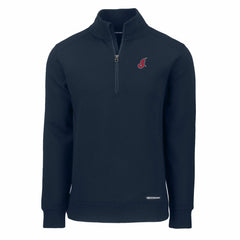 Cleveland Guardians Cutter & Buck Cooperstown Collection Roam Eco Recycled Quarter-Zip Pullover Clearance