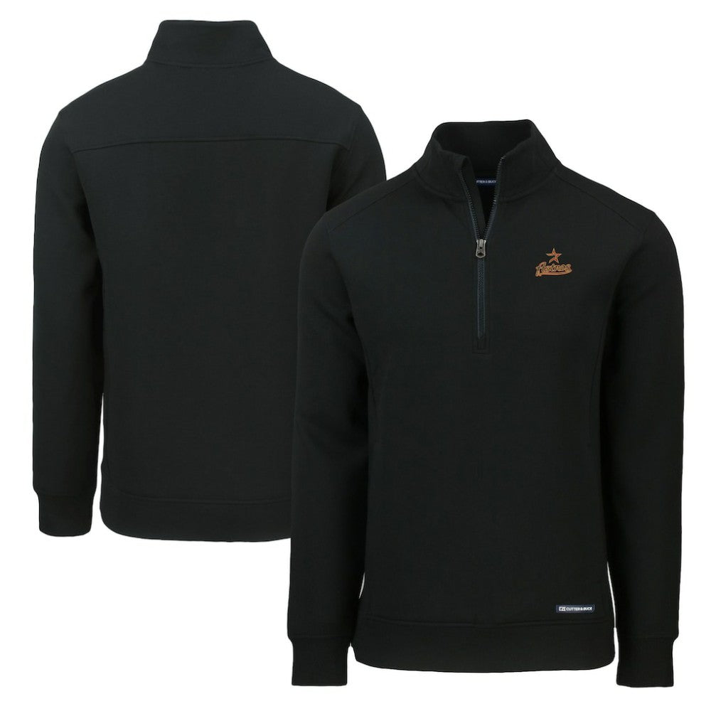 Houston Astros Cutter & Buck Cooperstown Collection Roam Eco Recycled Quarter-Zip Pullover Clearance