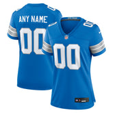 Detroit Lions Women's Custom Game Jersey Blue - Nike