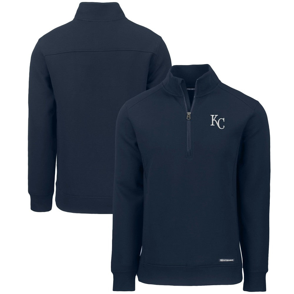 Kansas City Royals Cutter & Buck Roam Eco Recycled Quarter-Zip Pullover Sale