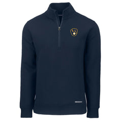 Milwaukee Brewers Cutter & Buck Roam Eco Recycled Quarter-Zip Pullover Online