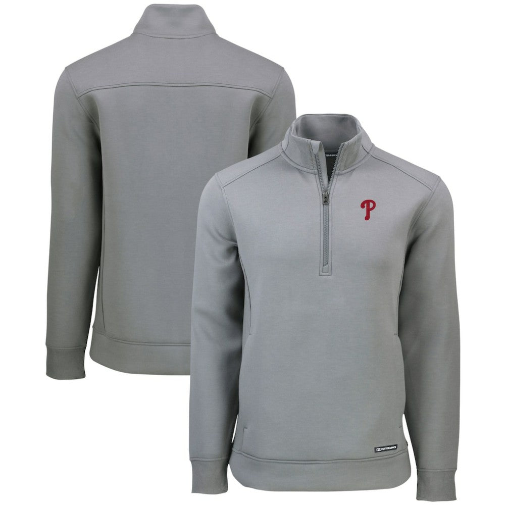 Philadelphia Phillies Cutter & Buck Roam Eco Recycled Quarter-Zip Pullover Online