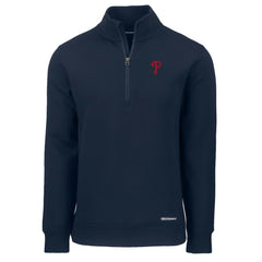 Philadelphia Phillies Cutter & Buck Roam Eco Recycled Quarter-Zip Pullover Clearance