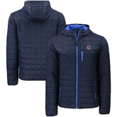 Chicago Cubs Cutter & Buck Rainier Primaloft Eco Full-Zip Hooded Jacket Clearance
