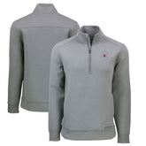 Chicago Cubs Cutter & Buck City Connect Roam Eco Recycled Quarter-Zip Pullover for sale