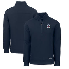 Chicago Cubs Cutter & Buck City Connect Roam Eco Recycled Quarter-Zip Pullover On Sale