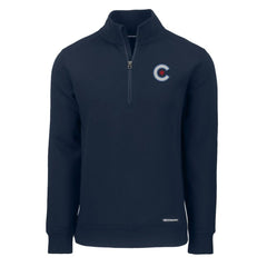 Chicago Cubs Cutter & Buck City Connect Roam Eco Recycled Quarter-Zip Pullover On Sale