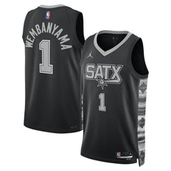 NBA - Victor Wembanyama San Antonio Spurs Jordan Brand Unisex Swingman Jersey - Statement Edition - Black