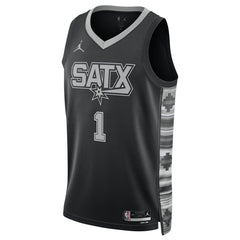 NBA - Victor Wembanyama San Antonio Spurs Jordan Brand Unisex Swingman Jersey - Statement Edition - Black