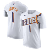 Nike - Devin Booker Phoenix Suns 2023/24 Association Name & Number T-Shirt - White