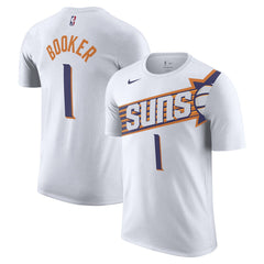 Nike - Devin Booker Phoenix Suns 2023/24 Association Name & Number T-Shirt - White