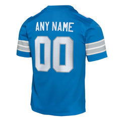 Detroit Lions Youth Custom Game Jersey Blue - Nike