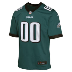 Philadelphia Eagles Youth Custom Game Jersey Midnight Green - Nike