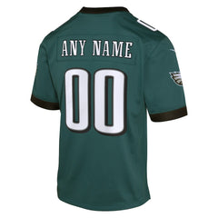 Philadelphia Eagles Youth Custom Game Jersey Midnight Green - Nike