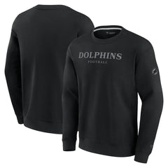 Miami Dolphins Unisex Elements Unlimited Fleece Pullover Sweatshirt Black - Fanatics