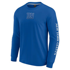 New York Giants Unisex Elements Strive Long Sleeve T-Shirt Royal - Fanatics