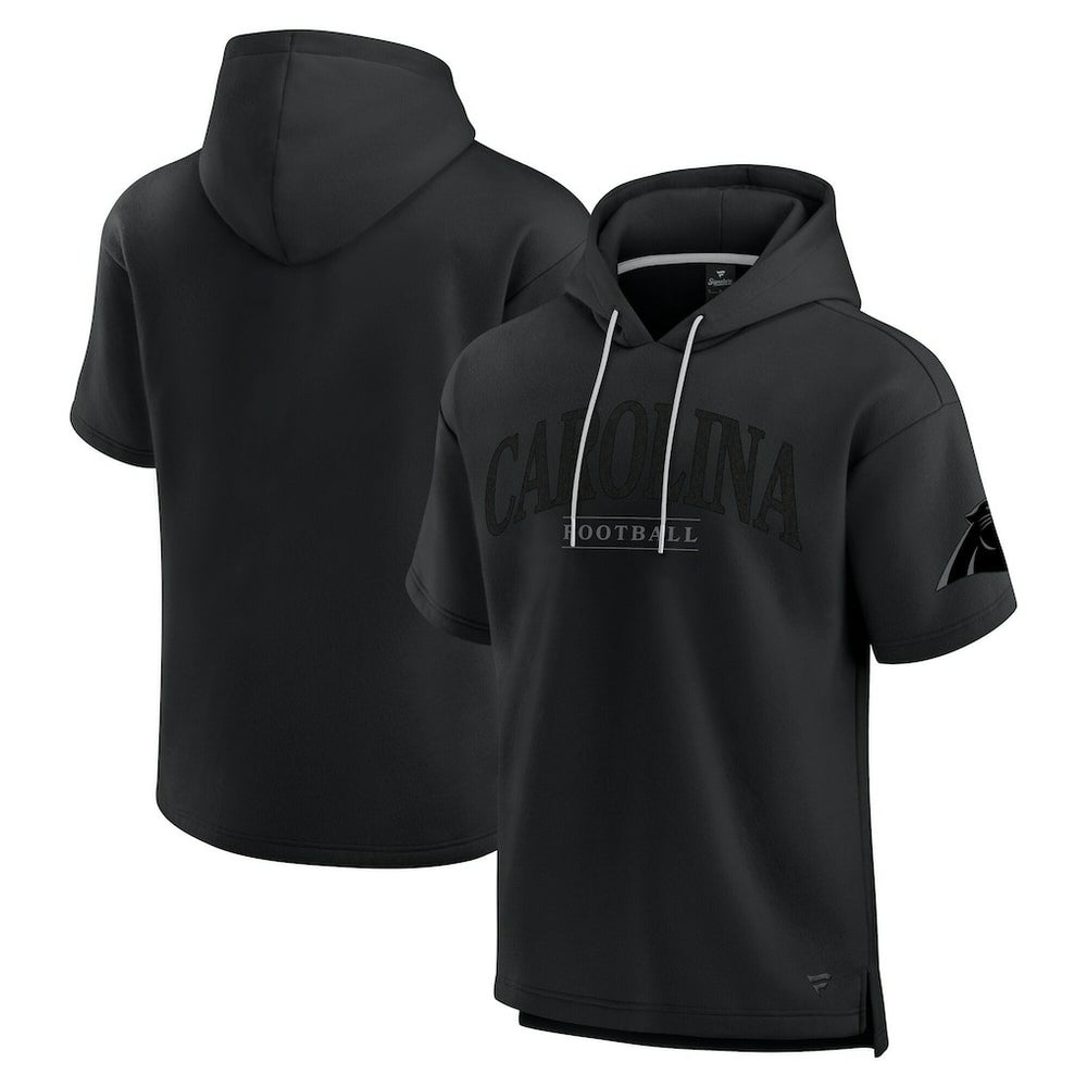 Carolina Panthers Unisex Elements Ready Short Sleeve Pullover Hoodie Black - Fanatics