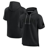 Carolina Panthers Unisex Elements Ready Short Sleeve Pullover Hoodie Black - Fanatics