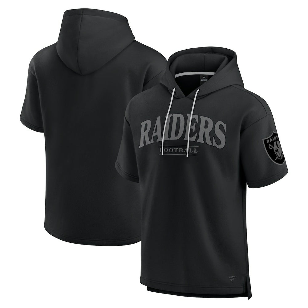 Las Vegas Raiders Unisex Elements Ready Short Sleeve Pullover Hoodie Black - Fanatics