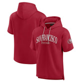 San Francisco 49ers Unisex Elements Ready Short Sleeve Pullover Hoodie Scarlet - Fanatics