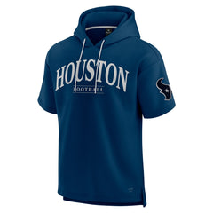Houston Texans Unisex Elements Ready Short Sleeve Pullover Hoodie Navy - Fanatics