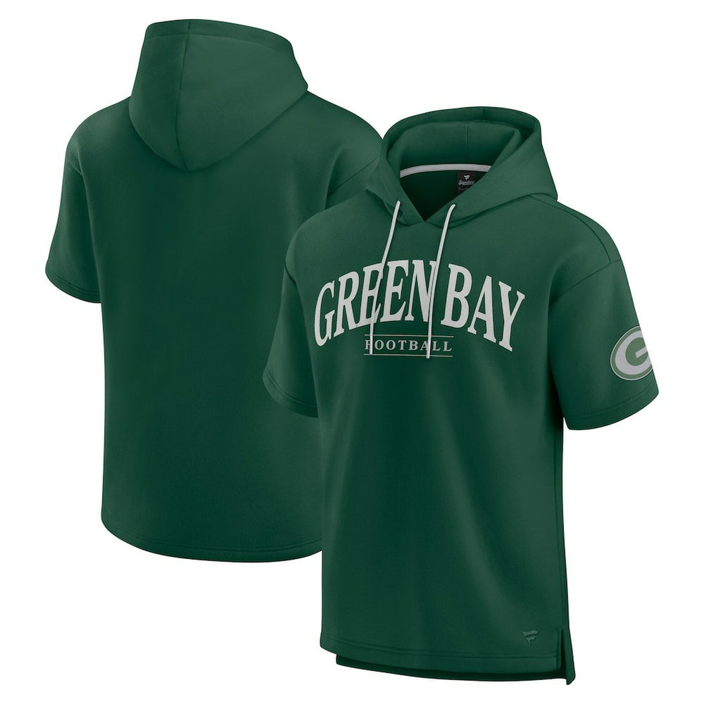 Green Bay Packers Unisex Elements Ready Short Sleeve Pullover Hoodie Green - Fanatics