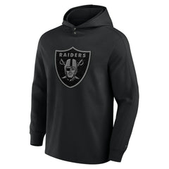 Las Vegas Raiders Elements Blaze Tri-Blend Long Sleeve Hoodie T-Shirt Black - Fanatics