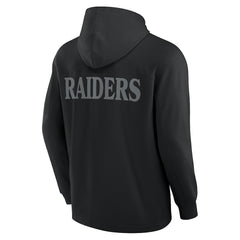 Las Vegas Raiders Elements Blaze Tri-Blend Long Sleeve Hoodie T-Shirt Black - Fanatics