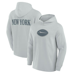 New York Jets Elements Blaze Tri-Blend Long Sleeve Hoodie T-Shirt Gray - Fanatics